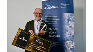 Philippe Amez-Droz, directeur de Adronix Sàrl reçoit le prix Micronarc 2025 pour l'invention du système Deep Sleep en collaboration avec l'entreprise Patric Concept. (Source : tripack.ch)