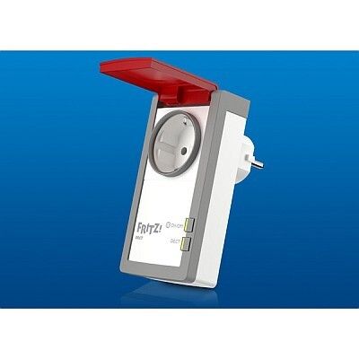 AVM FRITZ!DECT 210: FRITZ!DECT 210 ist die intelligente Steckdose mit Spritzwasserschutz für Haus und Garten. Details: DECT ULE / sicher verschlüsselt / automatisches Schalten elektrischer Geräte / Energieverbrauch messen, aufzeichnen, auswerten / kostenlose Updates. (Bild: AVM)