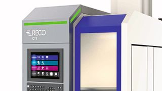 Vue générale de la machine de rectification RECO-CT5. Sa compacité et sa sobriété énergétique préfigurent le développement de futures machines 4.0 du Groupe Recomatic. (Source : Groupe Recomatic)