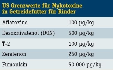 Tabelle 1: Grenzwerte für Mykotoxine (Archiv: Vogel Business Media)