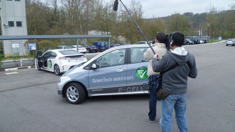 Weitere Aktionen im Rahmen der Green-Day-Kampagne: In Mulfingen starteten  Testfahrten mit Elektroautos bei EBM-Papst. (Bild: EBM-Papst)