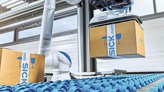 Das Palloc-System von Sick wird ab Werk mit einem vorinstallierten neuronalen Netz ausgeliefert, das bereits mit großen Datenmengen von Boxen unterschiedlicher Größe, Farbe, Design und Bedruckung trainiert wurde. (Bild: Sick)