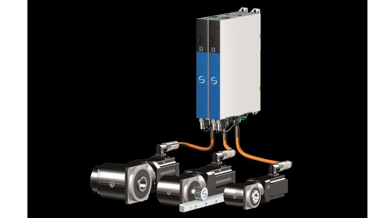 Stöber bietet ein präzises und komplettes Antriebssystem aus Servoregler, Getriebe, Motor, Kabel und – bei Bedarf – Zahnstange. (Bild:  Stöber Antriebstechnik)