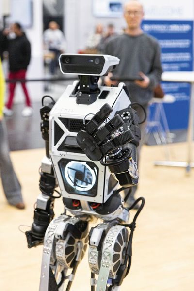 Themis, le robot humanoïde de Westwood Robotics. (Source : Dassault Systèmes)