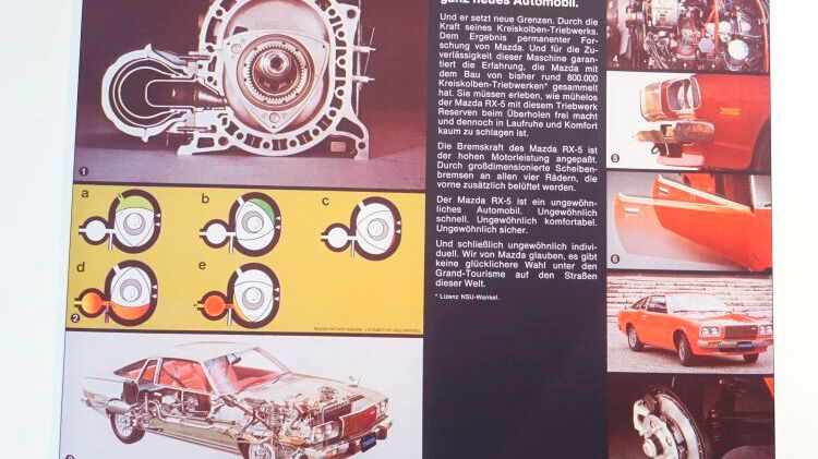 Mithilfe von Schaubildern versuchte Mazda, seinen Kunden das Wankelprinzip zu erklären und schmackhaft zu machen. (Bild: Dominsky/»kfz-betrieb«)