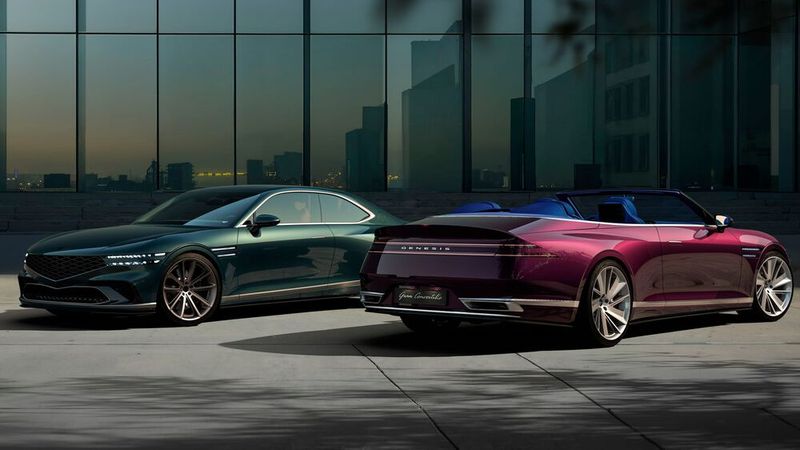 Genesis zeigt, wie ein Cabrio und ein Coupé im Luxussegment aussehen könnten.(Bild:  Genesis)