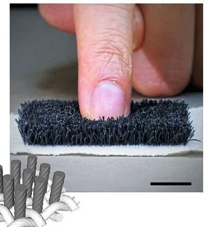 The soft and adaptable MR fabric with cut pile.(Image: Hong Kong Polytechnic University)