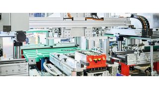 Ausschnitt einer Fertigungslinie für Batteriesysteme bei Voltabox. (Voltabox)
