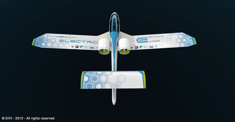 Elektrisch angetriebenes Trainingsflugzeug für die allgemeine Luftfahrt: E-Fan von EADS und Aero Composites Saintonge (ACS) (EADS)