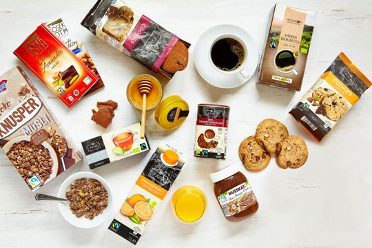 Die Aldi Süd Fairtrade Produktauswahl(Quelle:  Aldi Süd)