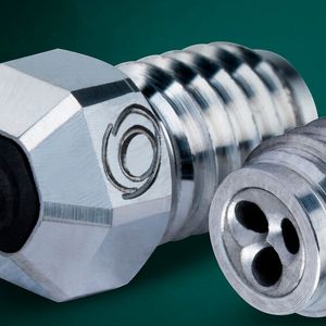 Gühring erweitert sein Dianoz-Produktprogramm um eine neue High-Flow-Düse für die industrielle additive Fertigung. Damit steigt unter anderem die Verschleißfestigkeit dieses Elements bei der additiven Fertigung.(Bild:  Gühring)