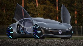Das friedliche Miteinander von Auto und Umwelt will Mercedes mit dem „Vision AVTR“ demonstrieren. (Bild: Daimler)