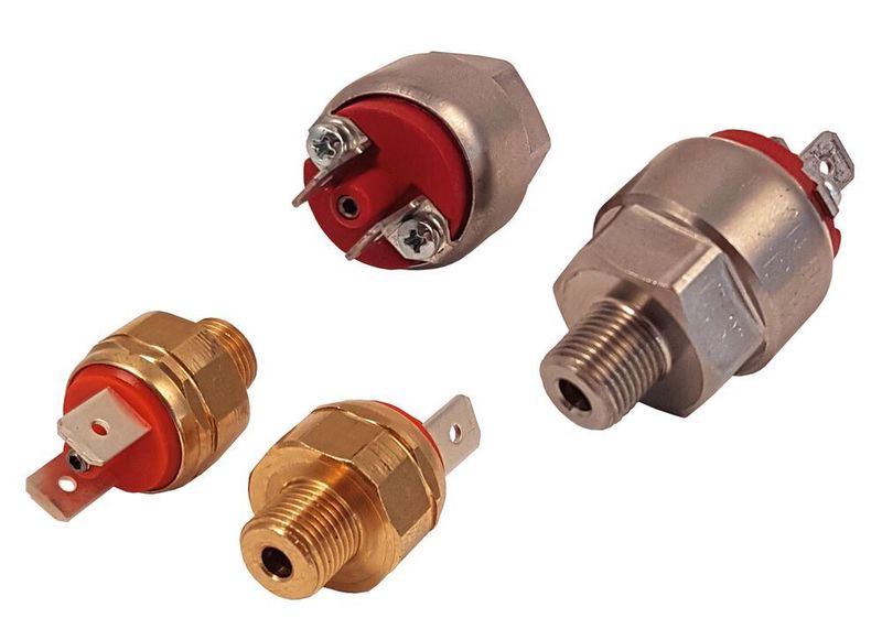 Designed for any mounting orientation, different versions of the pressure switches are available for single pole operation with NC or NO contacts in pressure ranges of 0.3 to 2 bar and 1 to 10 bar. (Variohm Eurosensor)