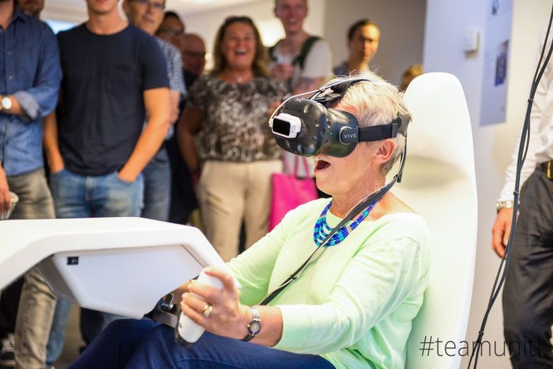 Für das Fahrgefühl sorgte eine Virtual-Reality-Brille. (Uniti)