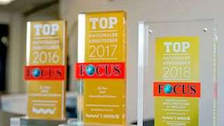Das Nachrichtenmagazin „Focus“ hat gemeinsam mit der Arbeitgeber-Bewertungsplattform „Kununu“ zum sechsten Mal Deutschlands beste Arbeitgeber ausgezeichnet. Unter den Gewinner war unter anderem der Entwicklungsdienstleister Asap, der den Award bereits zum dritten Mal in Folge gewann. (Asap)