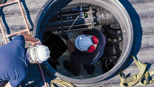 Gemeinsam bieten GF und VAG vollständig integrierte Flow Solutions an, darunter den Flowise Schacht, der Komponenten beider Unternehmen vereint und damit zur Optimierung von Wassernetzen beiträgt.(Bild:  GF)