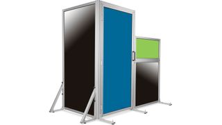 Das modulare Stellwandsystem E40 von Laservision passt sich den Laserschutzanforderungen an. (Laservision)