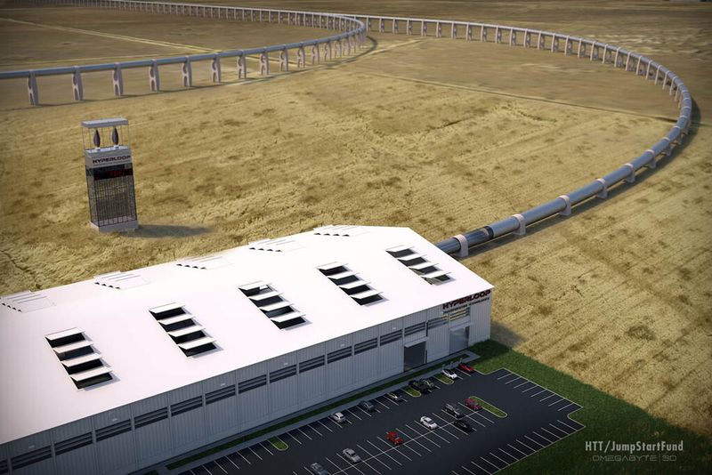 An dem acht Kilometer langen Tunnel wird das Vakuumequipment von Oerlikon Leybold Vacuum angeschlossen. (Bild: Hyperloop Transportation Technologies)