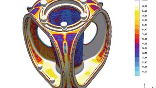 Erstarrungssimulation mit MAGMA für die Rotornabe einer Enercon-Windenergieanlage E112  (Bild: Magma)