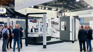 The FZ 19 S five axis with new, freely accessible 1:1 pallet changer. Designed for long autonomous machine runtimes when machining large and complex components such as those used in the aerospace industry. (Source: Chiron)