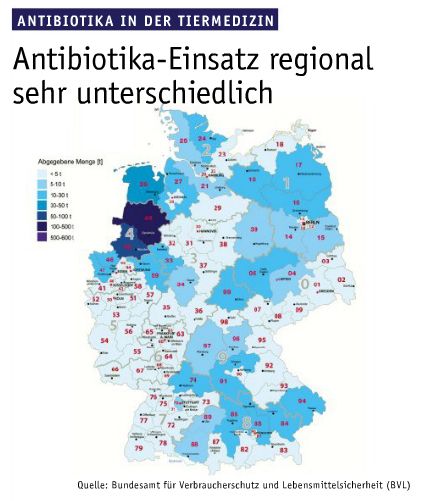 September Ausgabe 2016  Antibiotika-Einsatz regional sehr unterschiedlich  (Bild: Laborpraxis)
