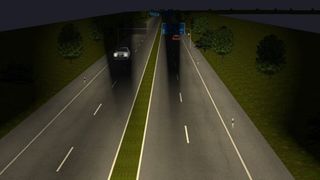 Der LED-Scheinwerfer blendet andere Verkehrsteilnehmer aus. (ZKW)