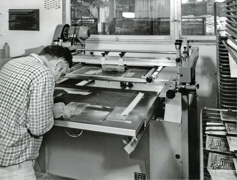 Anfangsjahre: Bis 1980 produziert Würth Elektronik Leiterplatten in Künzelsau. (Würth Elektronik)
