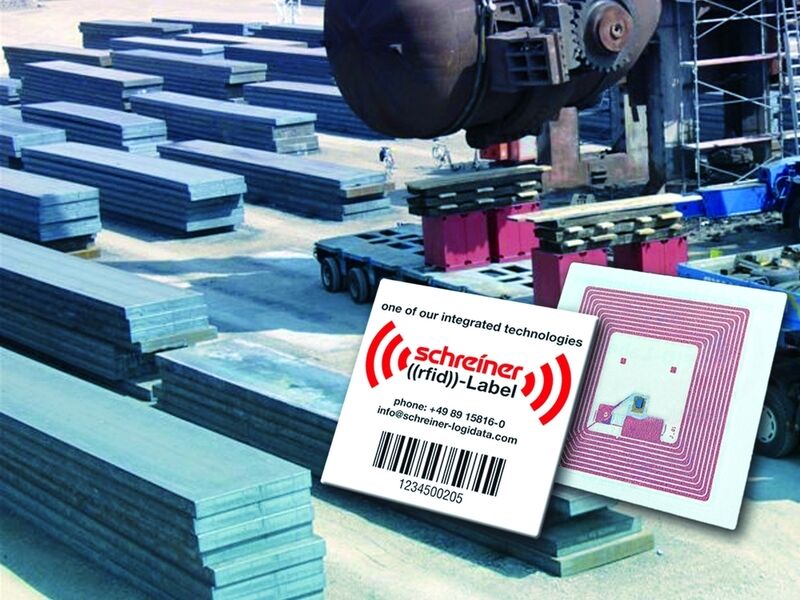 Mit RFID-On-Metal-Labels von Schreiner-Logidata lassen sich selbst metallische Bauteile zuverlässig kennzeichnen und identifizieren.Bild: Schreiner-Logidata (Archiv: Vogel Business Media)