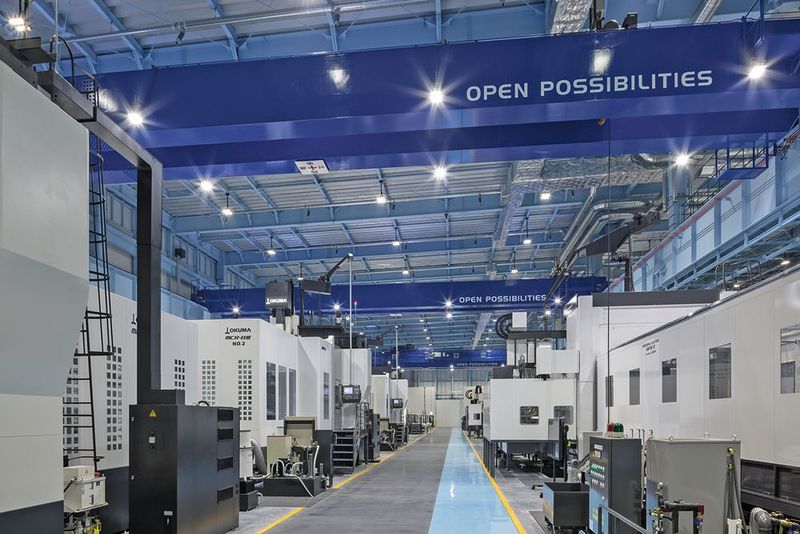 Dream Site 2: Eröffnet im Sommer 2017, nutzt Anlage intelligente Maschinen und das IoT, um auch in Fertigungslinien mit hohen Produktmixen und geringen Stückzahlen Effizienz auf dem Niveau von Massenproduktion zu erreichen. (Okuma)