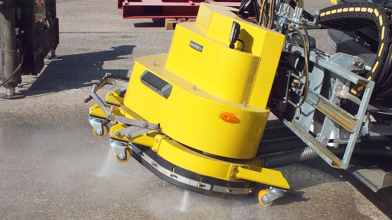 Test der Reinigungsdüsen(Quelle:  Meister Strömungstechnik GmbH)