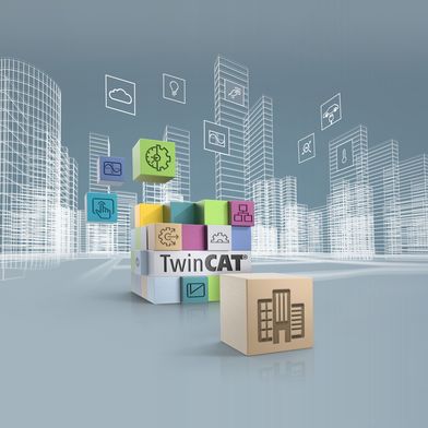 Auf der Light + Building 2026 präsentiert Beckhoff in Halle 11.0, Stand C56, wie TwinCAT 3 Building Automation alle Gebäudefunktionen auf einer Plattform integriert.  (Bild: Beckhoff Automation)