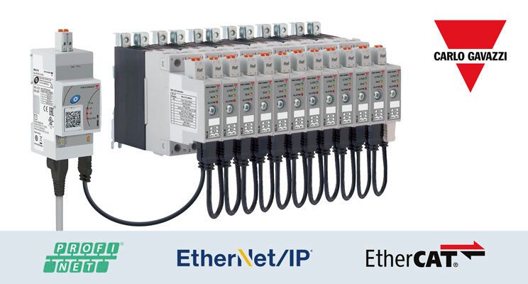 Carlo Gavazzi stellt auf der SPS neue Komponenten mit Funktionen für Predictive Maintenance vor. Darunter ist auch das digitale Halbleiterrelais RGC1P (Bild). Damit können Diagnoseinformationen an die SPS übertragen werden, womit eine präzise Temperaturregelung ermöglicht wird. SPS 2021: Halle 9, Stand 450.  (Bild: Carlo Gavazzi)