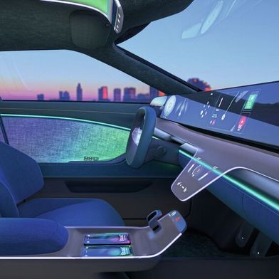 Open System Protocol: Das Konzept eines Fahrzeuginnenraums mit verteilter, dynamischer RGB-Beleuchtung. (Bild: AMS Osram)