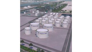 An artist rendering of the America First Refining large-scale refining facility in Brownsville, Texas, the first new refinery to be constructed in the United States in more than 50 years. (Source: Fluor Corporation)