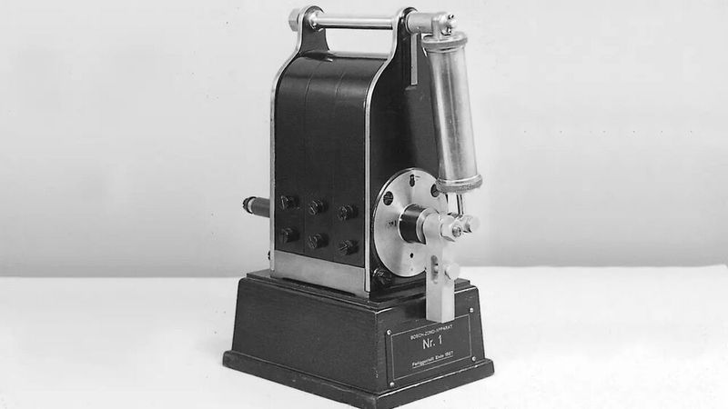 Mit dem Nachbau eines Niederspannungsmagnetzünders begann Bosch 1887, sich mit der Entzündung von Kraftstoffgemischen auseinanderzusetzen.  (Bild: Robert Bosch GmbH)