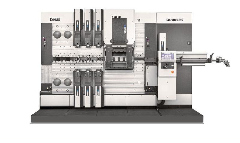 Die Linearmaschine LM 2000-NC ist ausgelegt für die effiziente Fertigung von Stanzbiegeteilen mit linearer Werkzeugtechnik. (Bild: Bihler)