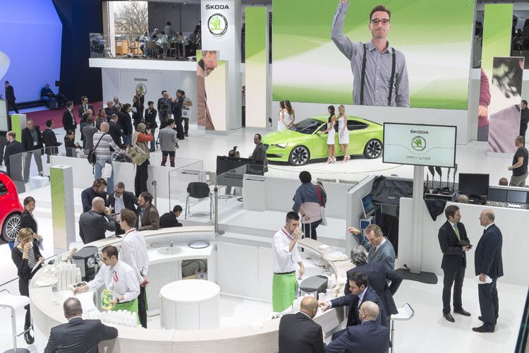 Simply clever: Skoda stellte auf dem Genfer Autosalon 2014 erstmals die Neuauflage des Marken-Flaggschiffs Superb vor. (Foto: Autosalon Genf)