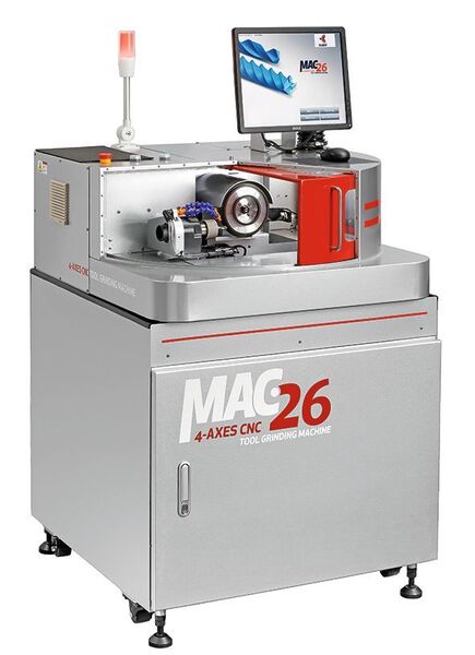 Der Cuoghi „MAC 26“ CNC-Werkzeugschleifautomat wird von Brinkmann + Wecker exklusiv vertrieben. Vorführungen finden im hauseigenen Vorführzentrum statt. (Fotostudio Externest / www.foto-externest.de)
