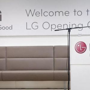 Jae-Deuk Shim, CEO LG Electronics Deutschland, bei seiner Eröffnungsrede