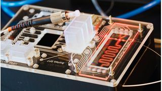 Einer der Aussteller am IVAM-Gemeinschaftsstand: Lambda Glass Solutions präsentiert u. a. einen mikrofluidischen Chip mit intgrierten Laserfasern. (Bild: Lambda Glass Solutions)