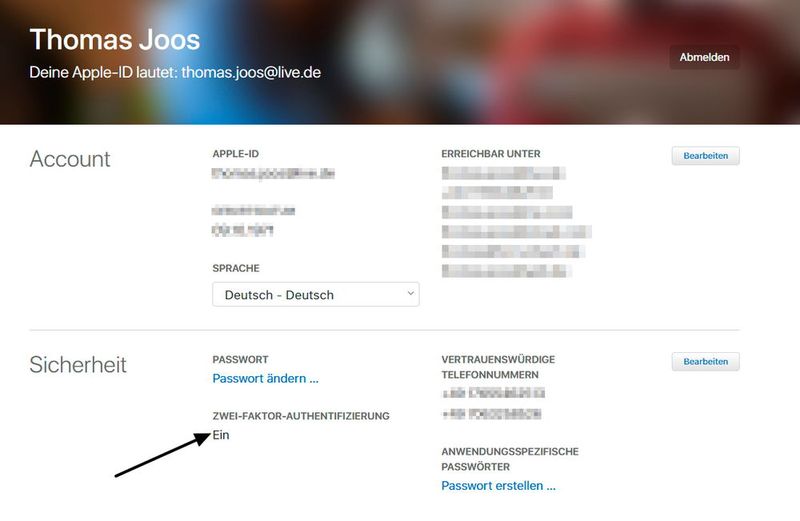Mehr Sicherheit mit Zwei-Faktor-Authentifizierung: Melden sich Anwender an iCloud.com an, oder bei anderen Apple-Diensten, erscheint auf einem gewünschten Endgerät die notwendige PIN, um die zweite Anmeldungsstufe abzuschließen. (Bild: Thomas Joos / Apple)