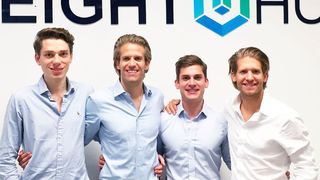 Das FreightHub-Team (v.l.): Erik Muttersbach, Ferry Heilemann, Michael Wax und Dr. Fabian Heilemann. (FreightHub)