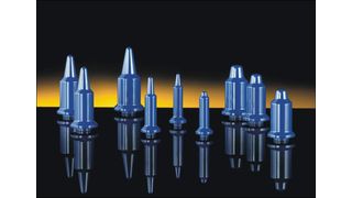 Bild 1 In der Schweißtechnik bewährt:  Positionier- und Zentrierstifte aus der blauen Hochleistungskeramik CERAZUR bieten erheblich längere Standzeiten.  Bilder: Doceram (Archiv: Vogel Business Media)