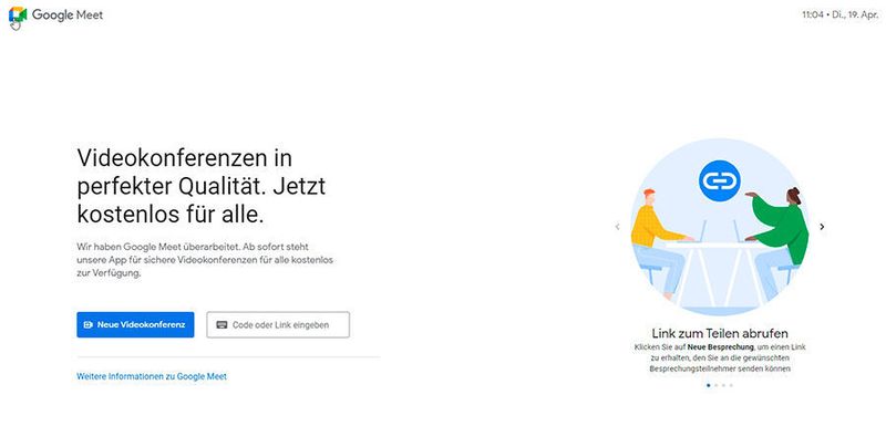 Mit Google Meet Videokonferenzen erstellen. (Joos)