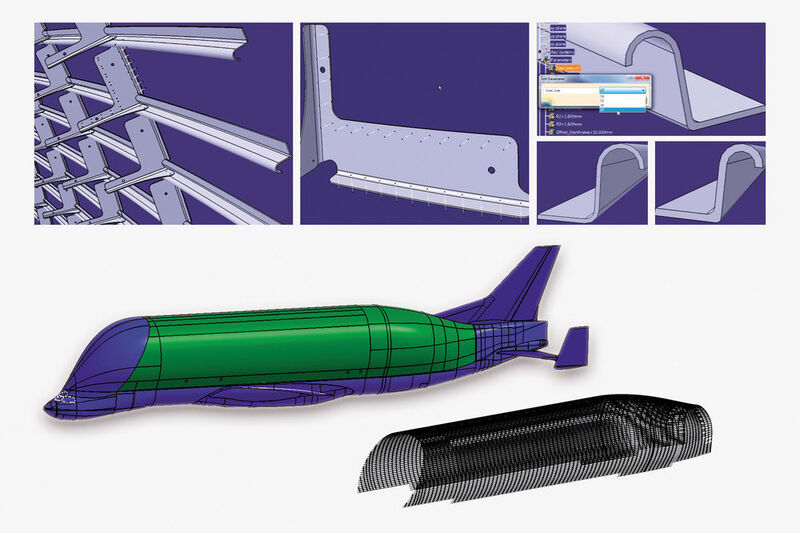 Das CAD-Programm nutzt Masterteile als Muster und leitet daraus die benötigten Einzelteile ab. (Bild: Airbus)