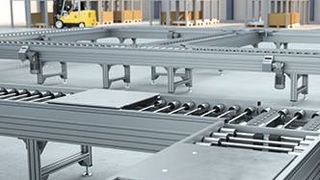 Das Transfersystem TS 5 mit Königswellen-Antrieb lässt sich ab sofort noch flexibler einsetzen und erlaubt die schnelle Planung und Realisierung beliebiger Layouts. (Bosch Rexroth)