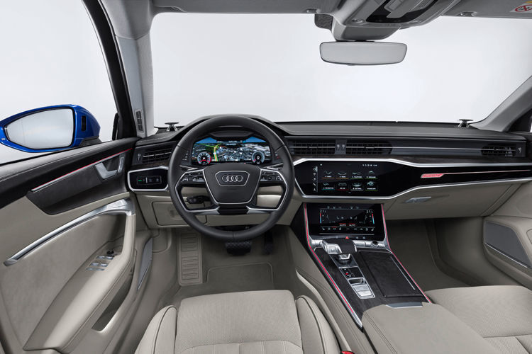 Der Avant bekommt neben dem digitalen Kombiinstrument auch das gleiche Infotainmentsystem wie sein Limousinen-Bruder sowie A7 und A8. (Audi)