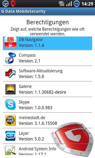 So finden sich beispielsweise unter „Ortung Cell/WiFi“ alle Apps, die den ungefähren Standort des Nutzers mithilfe von Funkzellen und WLAN-Daten ermitteln. Durch das Berühren einer App… (Archiv: Vogel Business Media)