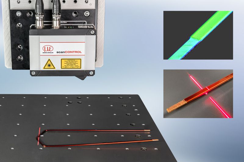 Die Hairpin-Technologie ermöglicht es, Drähte dichter zu packen und so die Leistung und das Drehmoment in Elektromotoren zu steigern. Die Qualitätskontrolle erfolgt mit Laserscannern der Reihe scanCONTROL. (Bild: Micro-Epsilon Messtechnik GmbH & Co. KG)