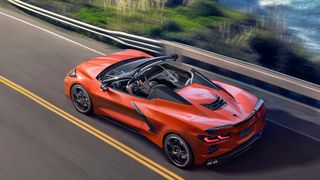 Chevrolet bringt die Corvette der achten Generation ab 2020 auch als Cabrio („Convertible“). Ob es in Europa verkauft wird, ist aber noch unklar. (Chevrolet)